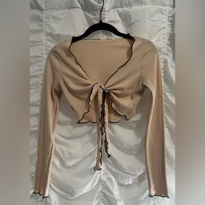Front tie crop top